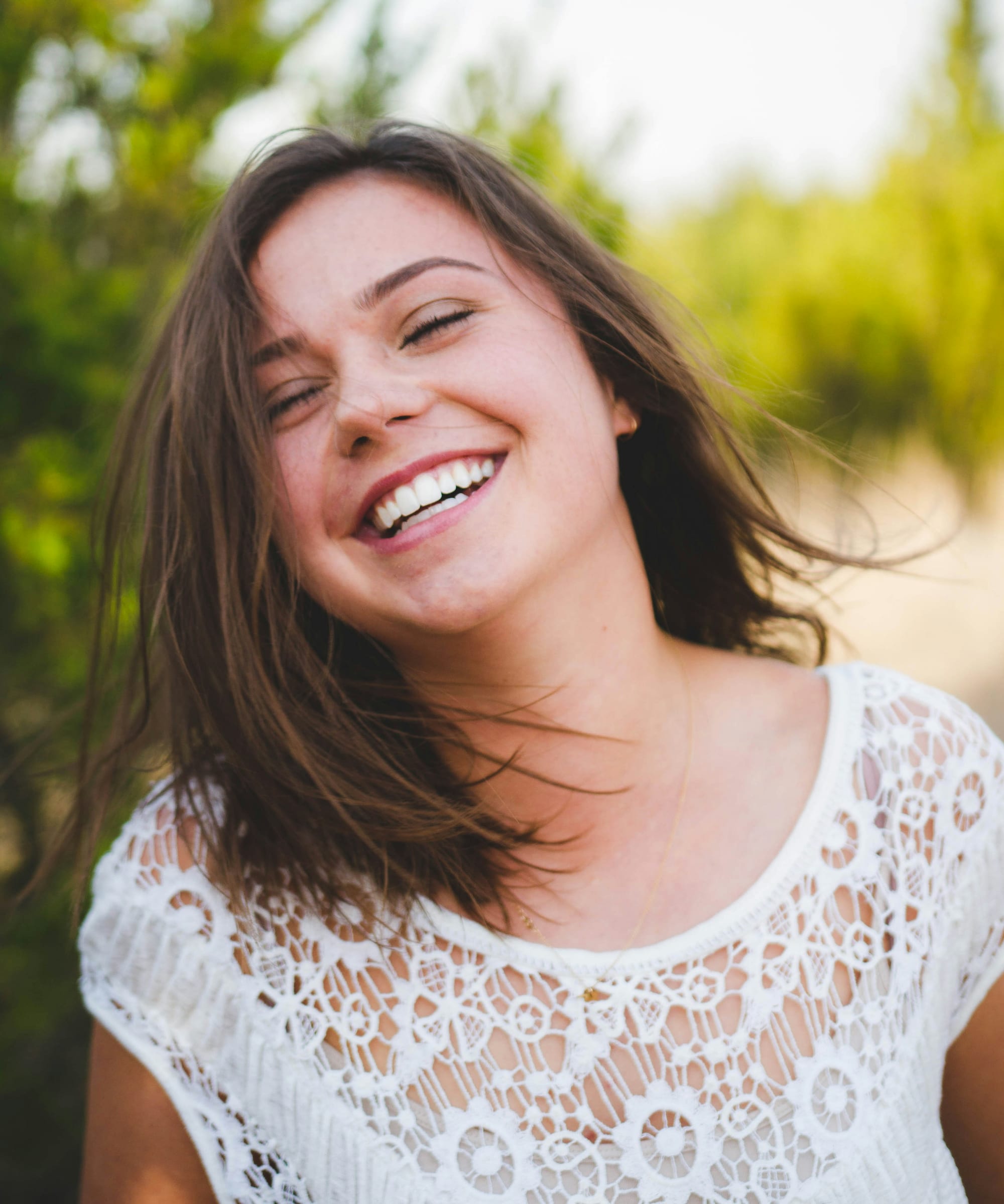 Une patiente souriante